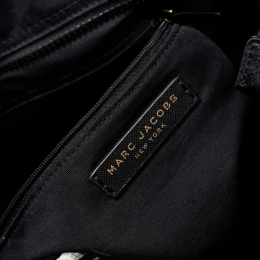 Marc Jacobs Collegiate Nylon Tote Bag Black Large Shoulder Bag Fair Condition